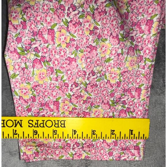 Ralph Lauren Pink Floral High Waisted Stretch Straight‎ Leg Pants Sz. 6 - Picture 12 of 13